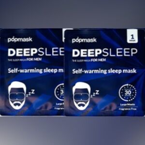 4/$20 Popmask Deep Sleep Self-Warming Sleep Eye Masks for Men 2count
